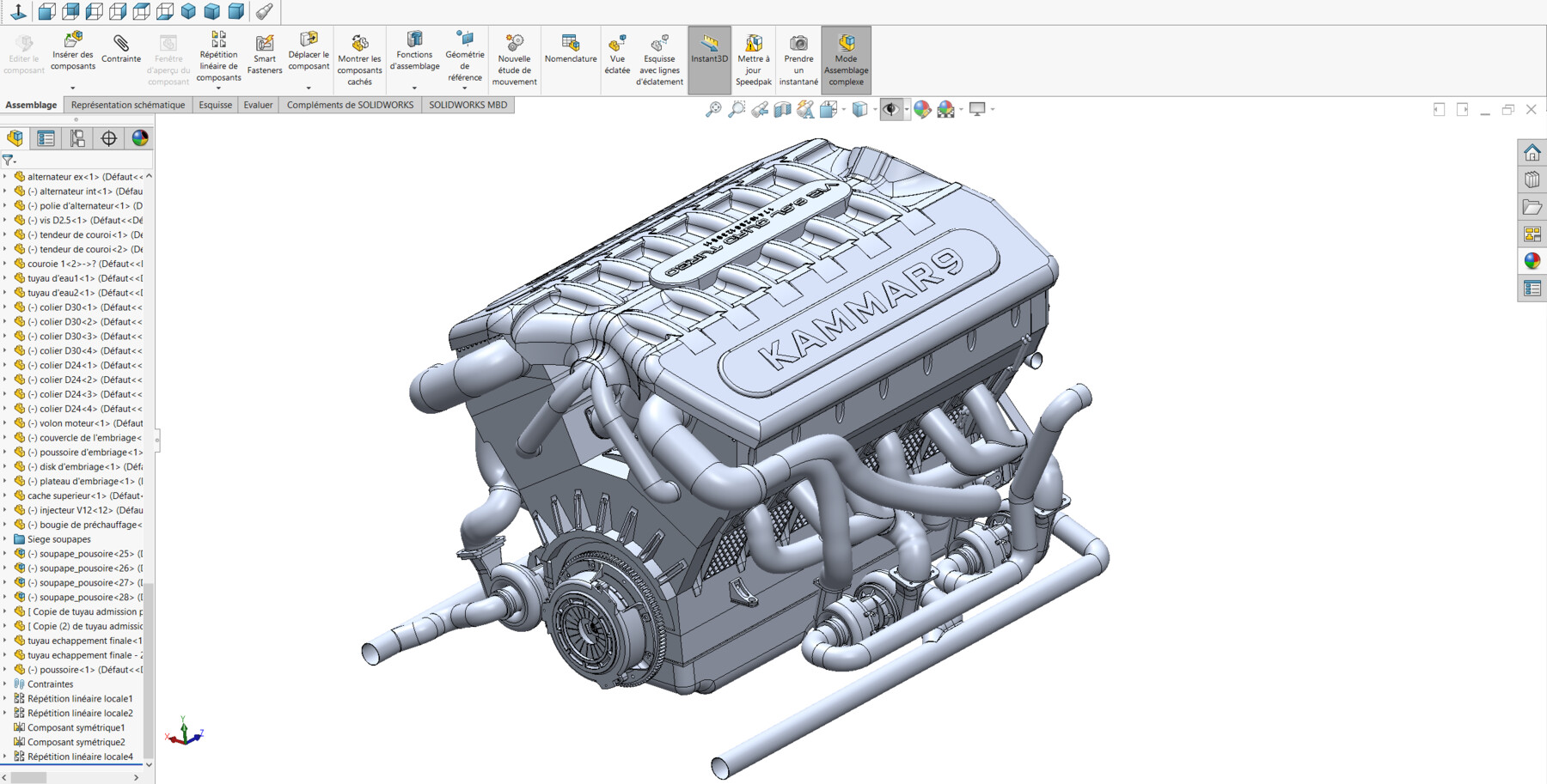 ArtStation - V12 Engine 3D model all parts | Resources