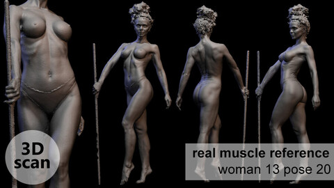3D scan real muscleanatomy Woman13 pose 20
