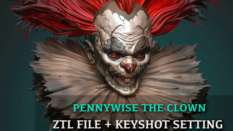 Pennywise the clown ZTL file + Keyshot setting