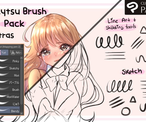 ArtStation - Clip Studio Paint Anime Art Brushes: Pinky's Brush Pack |  Brushes