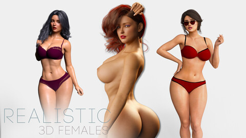 Realistic Beautiful Women 3 in 1 Bundle