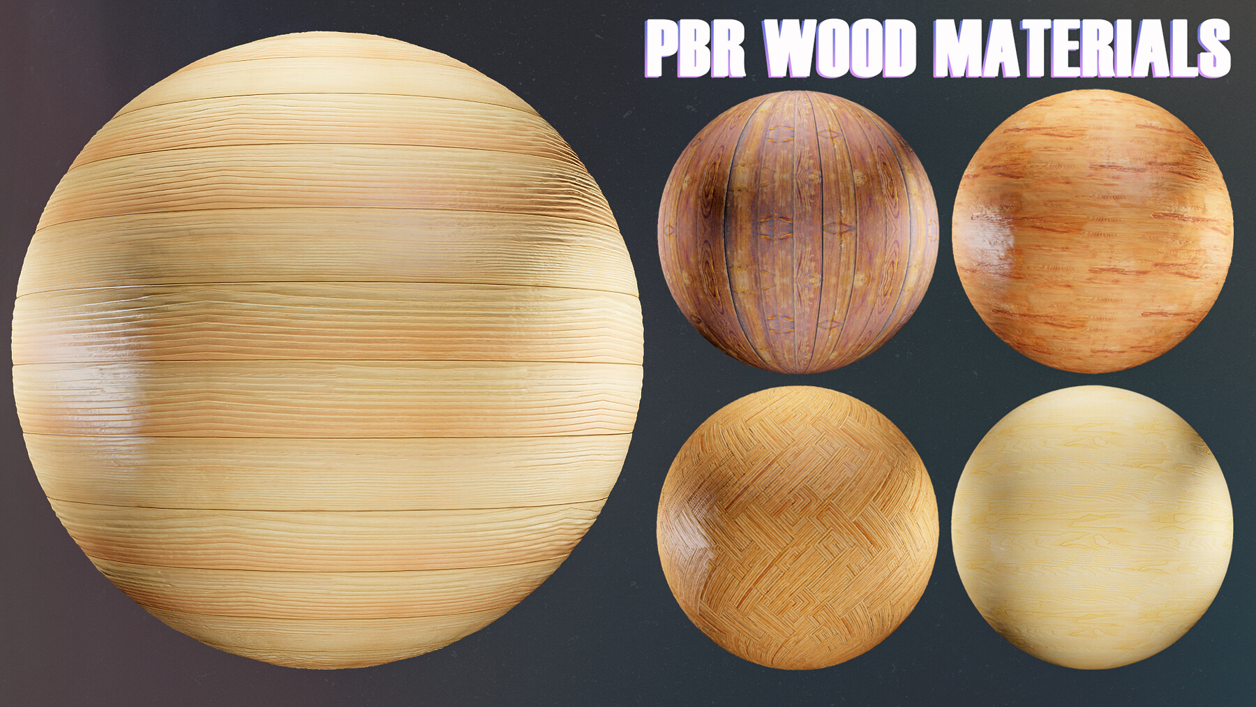PBR Wood Materials For Blender (Cycles, Eevee) preview