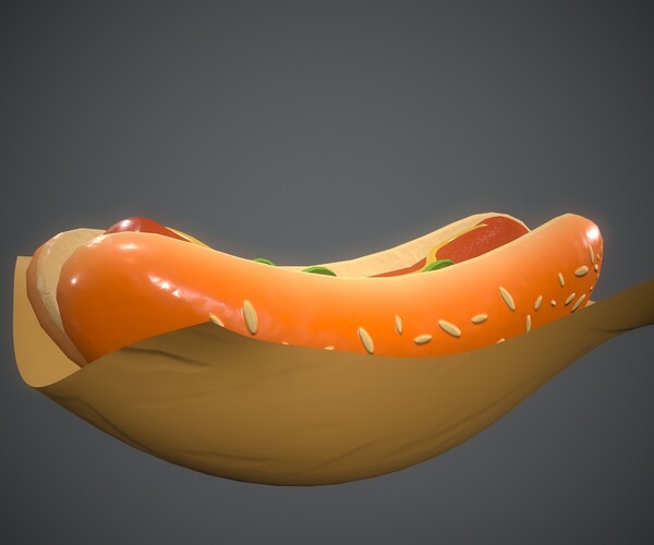 ArtStation 3D Hot Dog Game Assets