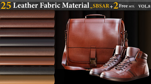 25 Leather Fabric Material_SBSAR vol.8