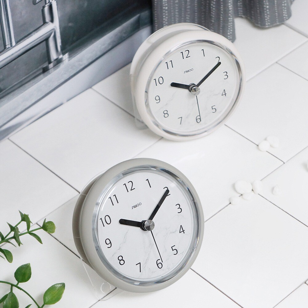 ArtStation Marble Bathroom Waterproof Suction Clock Resources