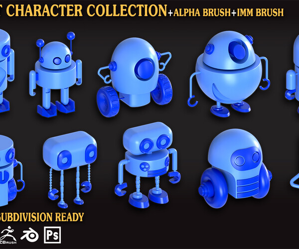 ArtStation - Robot characters collection_Vol_01 | Game Assets