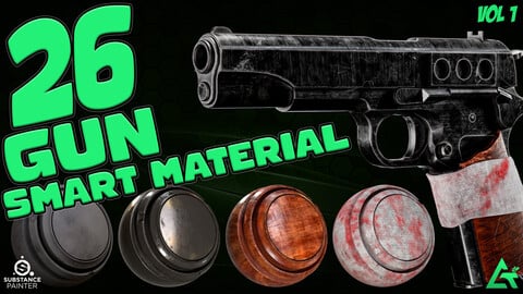 26 Gun Smart Material - Adobe Substnace 3D Painter