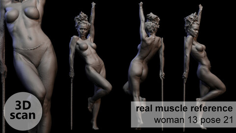 3D scan real muscleanatomy Woman13 pose 21