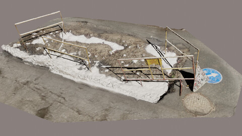 Road works fencing Raw Scan