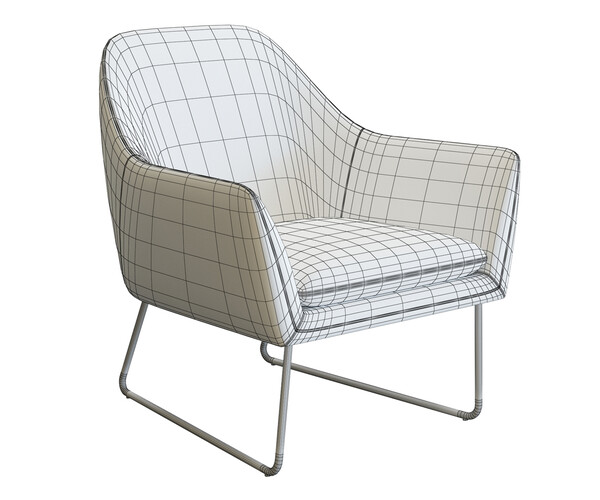 ArtStation 3D Model / Crate&Barrel Clancy Leather Chair Resources