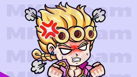 ArtStation - Twitch emotes jojo dio brando laugh