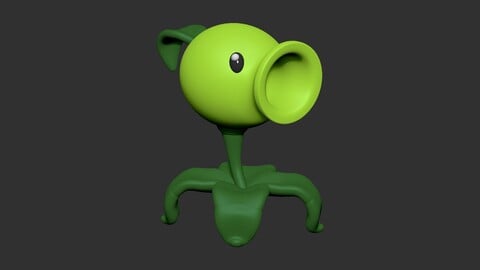Peashooter from Plants vs Zombies - 3D Print Model