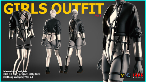 Girl's outfit 5 Marvelous / CLO Project file VOL 24