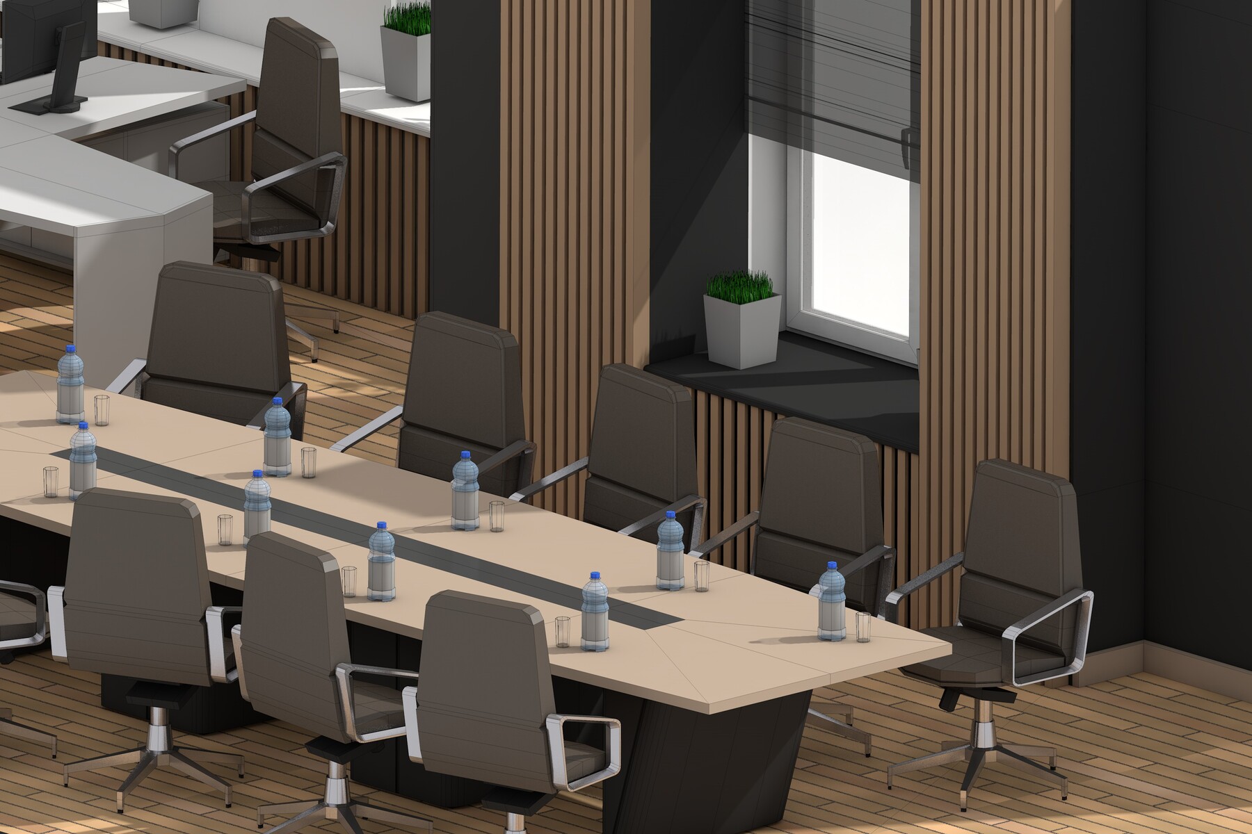 ArtStation Lowpoly 3D model of modern office interior Resources