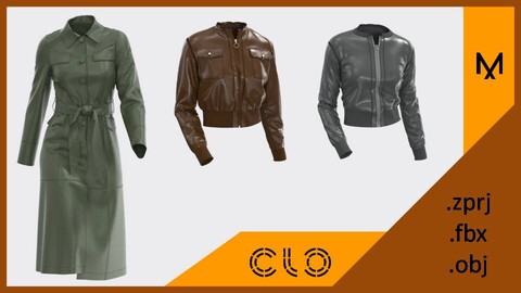 Streetwear woman clothing - leather bomber, raincoat, jacket