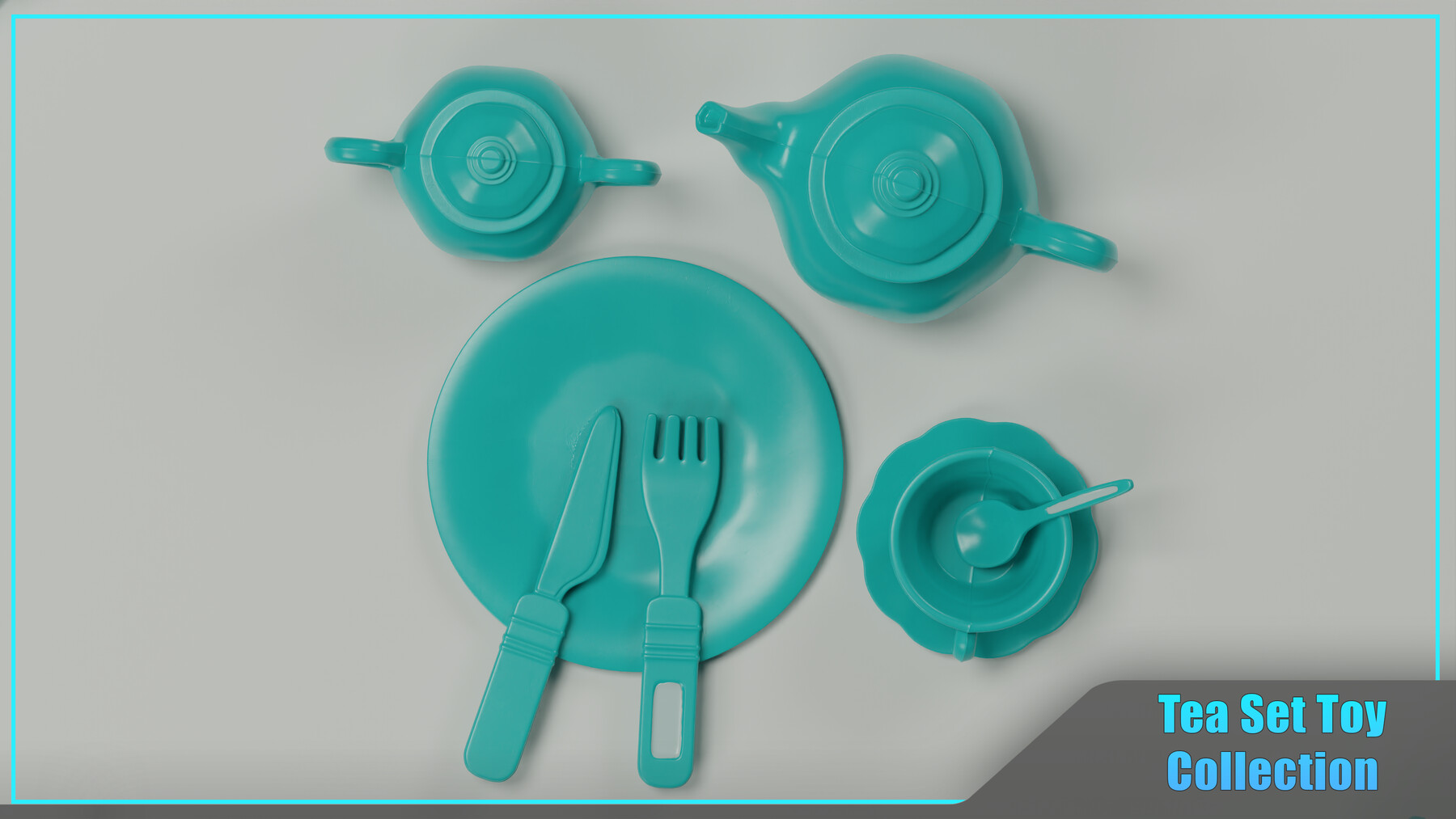 ArtStation Tea Set Toy Collection Game Assets