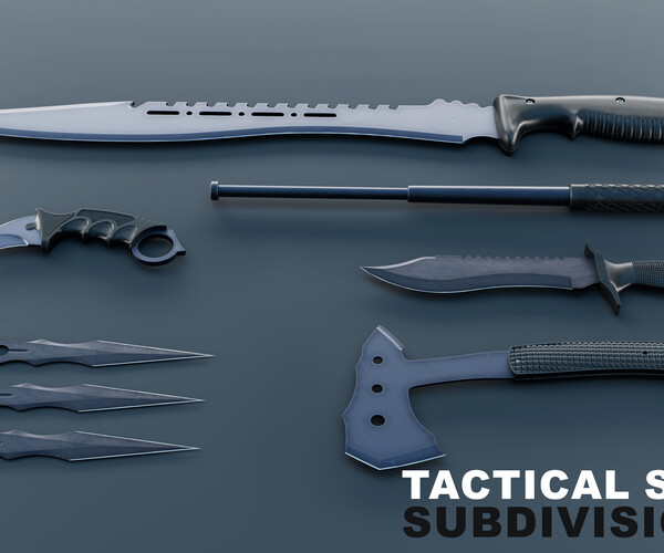 ArtStation Tactical Knife Set 6 Pieces Resources