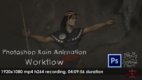 Photoshop Rain Animation - Frame by Frame Animation + Illustration Workflow