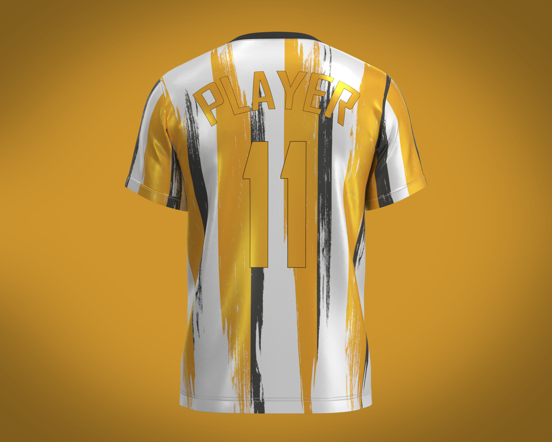 ArtStation - Soccer Orange Sports Jersey Player-11