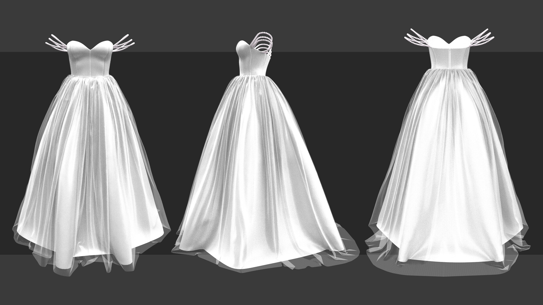 ArtStation - Wedding dresses pack 2. Clo3d, Marvelous Designer projects ...