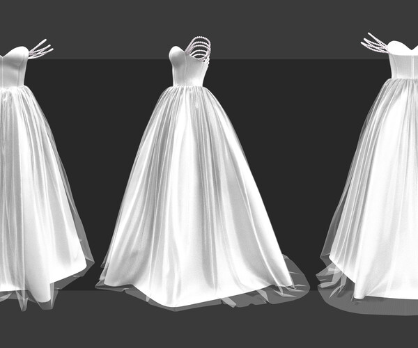 white christmas dresses Personalized Digital Custom Gown Sketch & Fabric Sample Selection main image 1