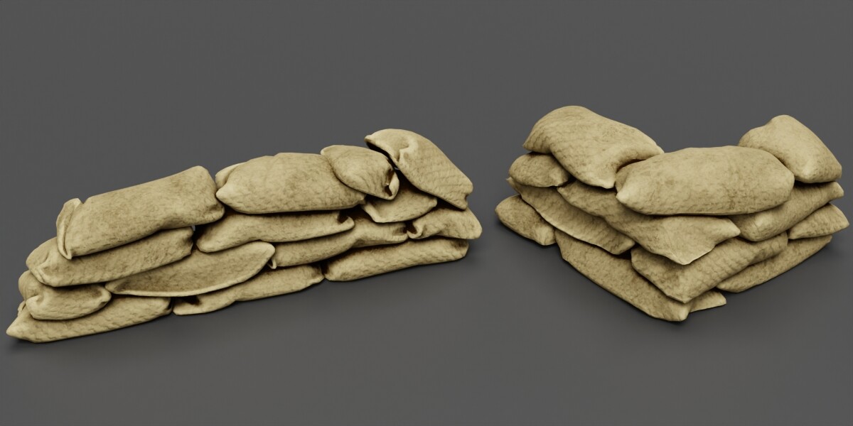 ArtStation Sandbags Game Assets