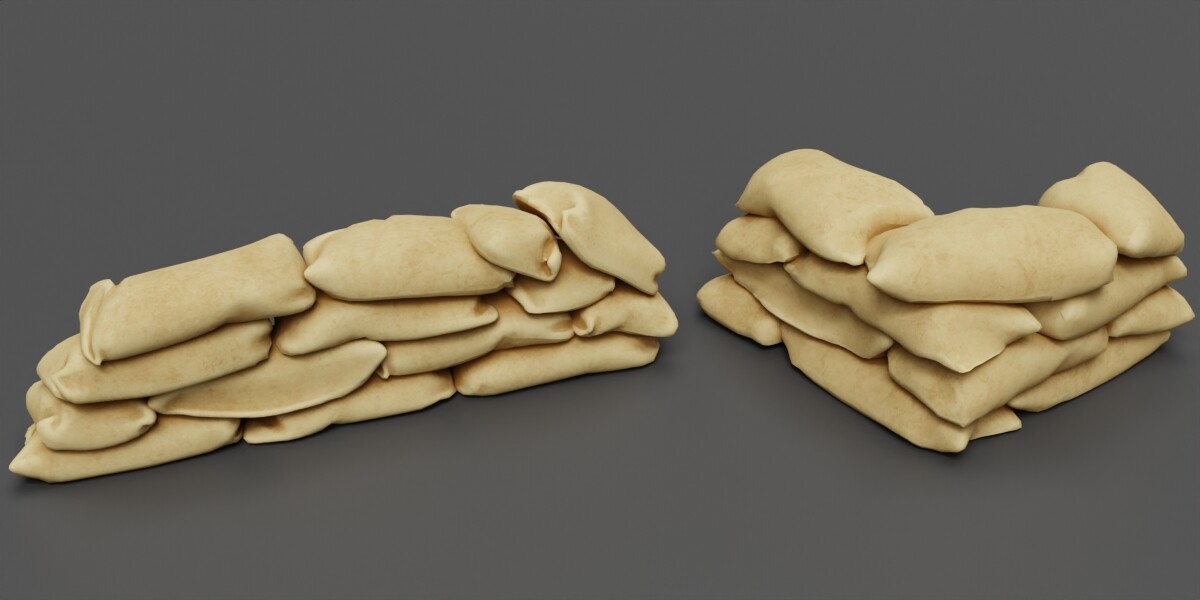 ArtStation Sandbags Game Assets