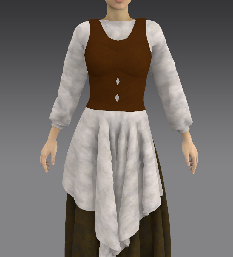 ArtStation - medieval commoner dress | Game Assets