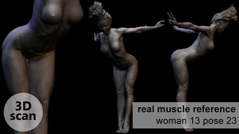 3D scan real muscleanatomy Woman13 pose 23