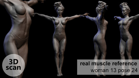 3D scan real muscleanatomy Woman13 pose 24