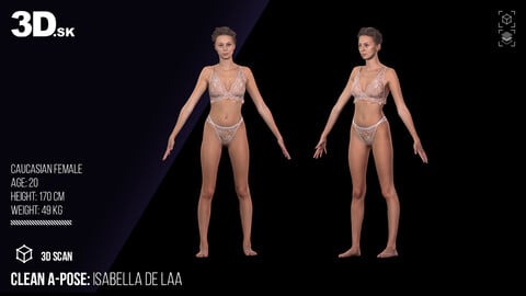Cleaned A Pose Scan | Isabella De Laa Underwear