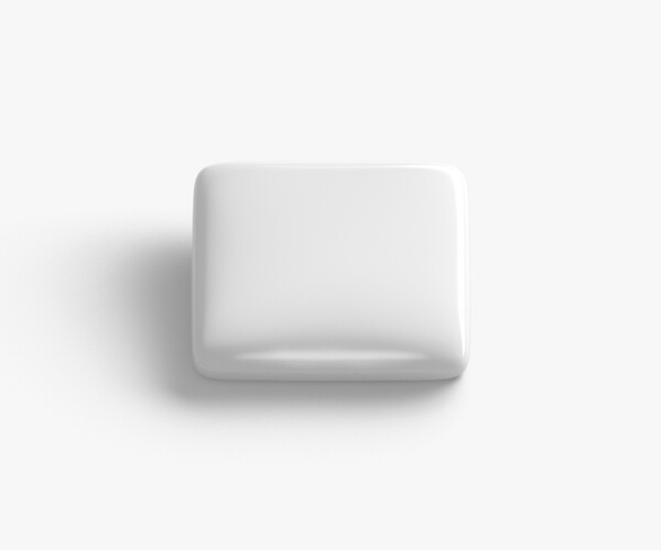 ArtStation - White Square Button Badge - plastic clutch pin | Resources