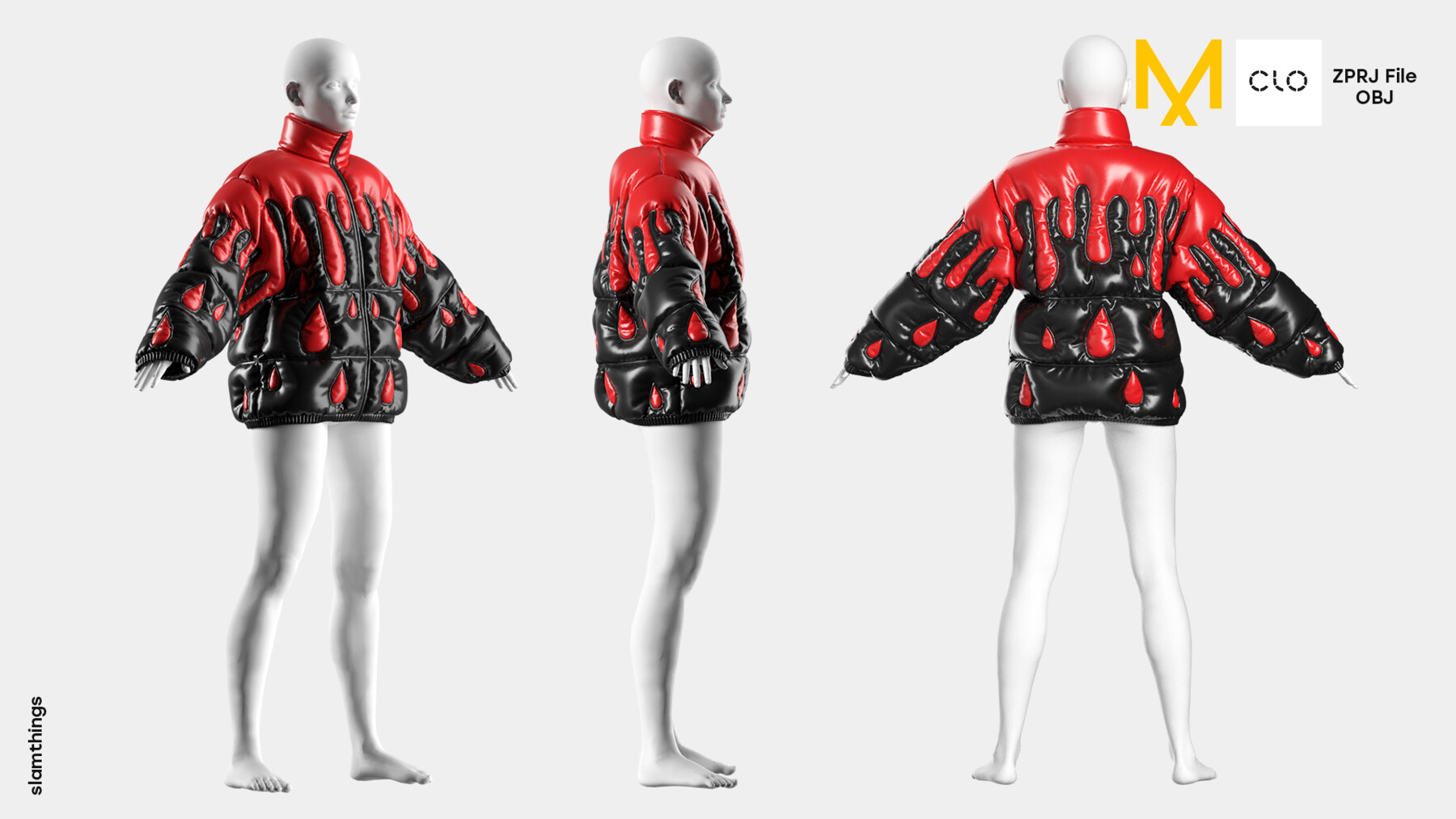 ArtStation - Streetwear Puffer Jacket #017 - Clo 3D / Marvelous ...