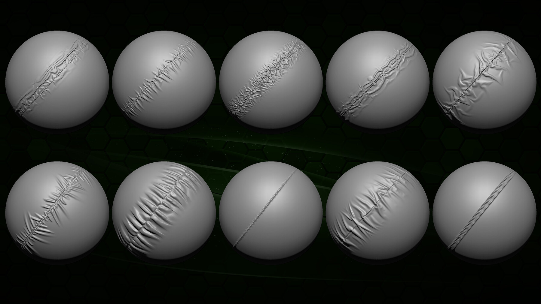 ArtStation - 30 Seam & Stitche Zbrush Brushes v3 | Brushes