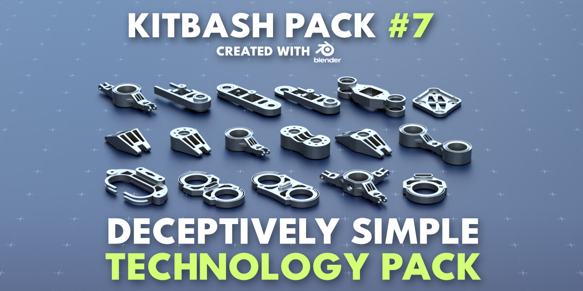 ArtStation - Simple Technology Kitbash Bundle #Mega_2 | Resources