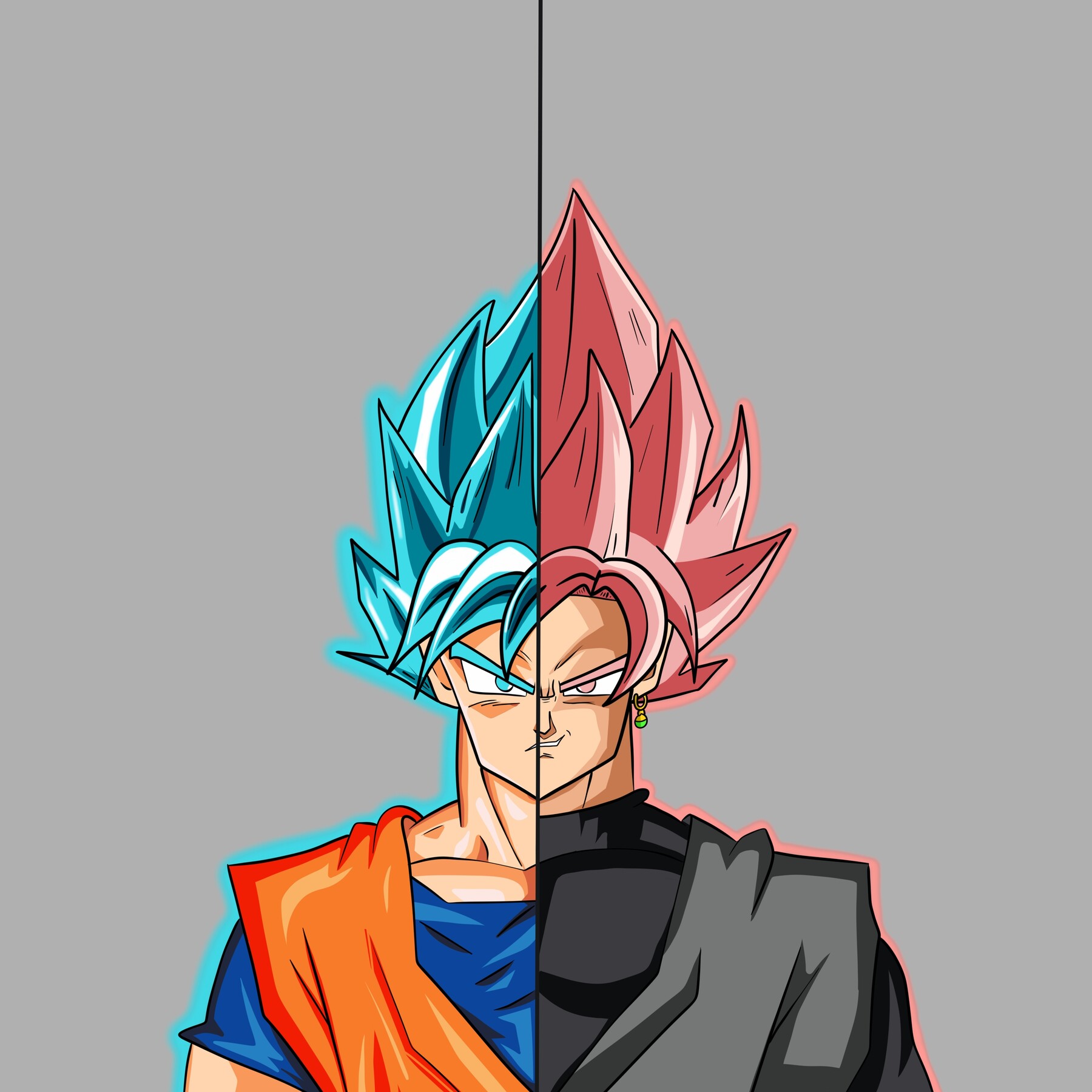 Continuation on my Goku Black Rose drawing on Paint. Almoat finished his  Gi. (Also includes a SSJ Black for fun lol) : r/DragonBallArt