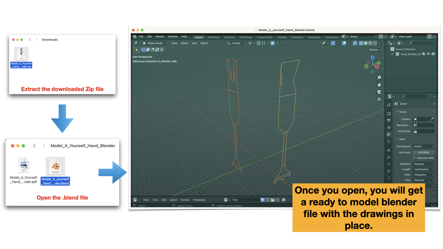 ArtStation Model It Yourself Everyday Object Hand Blender Free