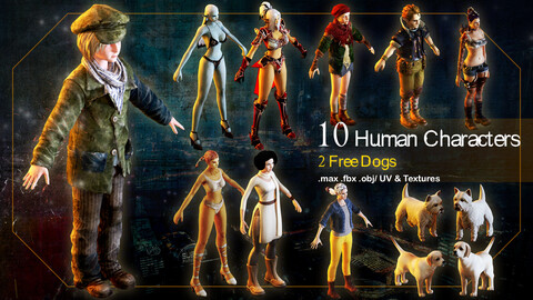 10 Human Characters_ 3d models