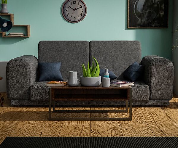 ArtStation - 3d interior living room | Resources