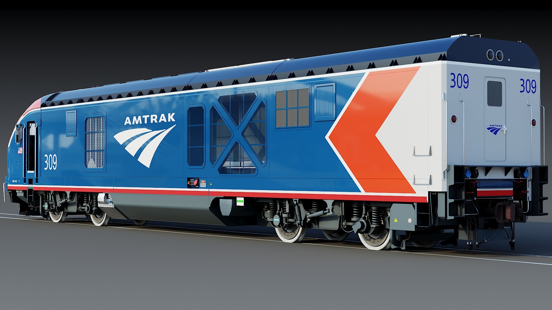 ArtStation - Locomotive ALC-42 Siemens AMTRAK | Game Assets