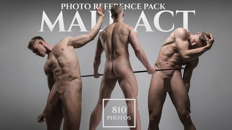 Male Act-Reference Pack For Artists 810 JPEGs
