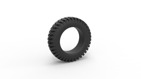 3D printable Diecast semi truck tire 3 Scale 1:25