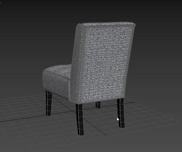 ArtStation - Tufted Accent Chair with Solid Wood Legs Chair 3D Model ...