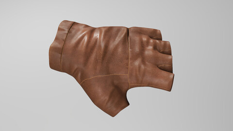 Fingerless leather glove