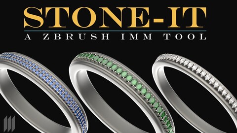 Easy StoneIt - The Ultimate Jewelry Tool - For Zbrush2022 - IMM Brush