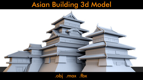 Asian Building- 3d Model