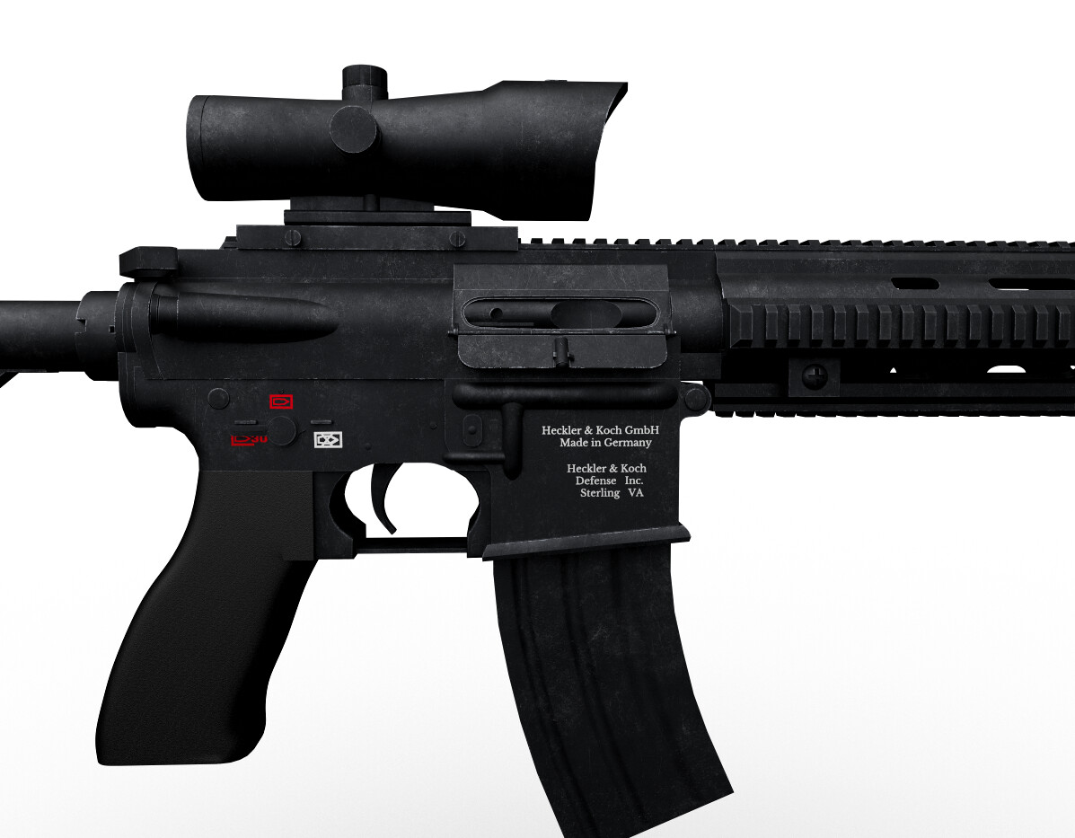 ArtStation - Realistic HK416 3D Model | Game Assets