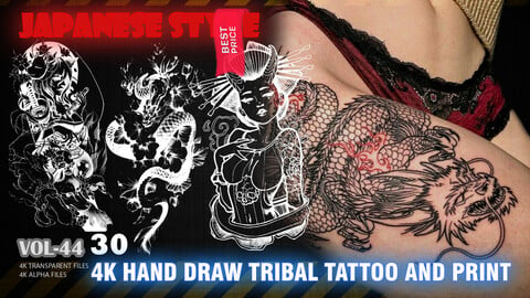 30 4K JAPANESE HAND DRAW TATTOO AND PRINT - VOL44 (part-3)