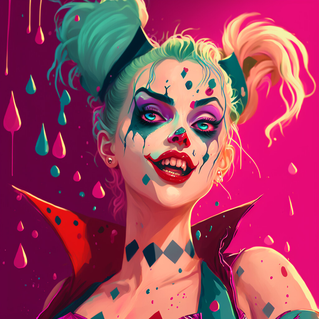 ArtStation - 6k Digital Print of The Queen of Clowns. Master of Jokers ...