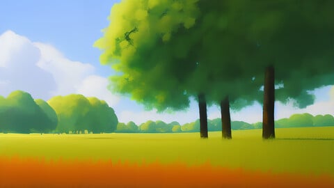 ArtStation - Illustration of Cloud and Tree | Artworks